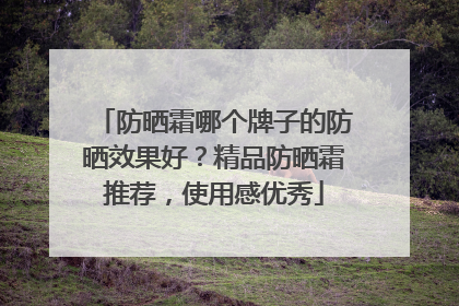 防晒霜哪个牌子的防晒效果好？精品防晒霜推荐，使用感优秀