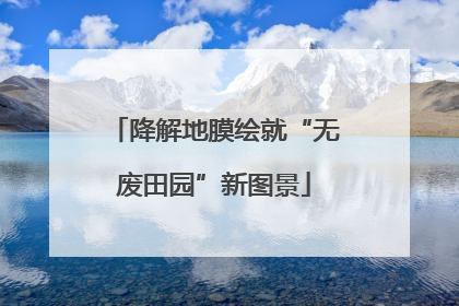 降解地膜绘就“无废田园”新图景