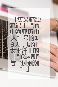 集装箱漂流记丨“地中海亚历山大”号的13天，见证太平洋上的“抢运潮”与“过剩潮”