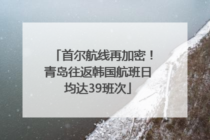 首尔航线再加密！青岛往返韩国航班日均达39班次
