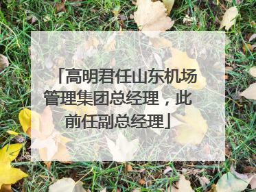 高明君任山东机场管理集团总经理，此前任副总经理