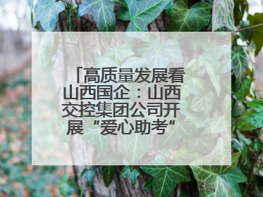高质量发展看山西国企：山西交控集团公司开展“爱心助考”志愿服务活动