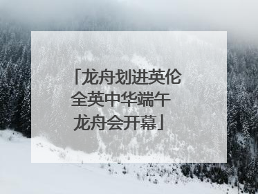 龙舟划进英伦 全英中华端午龙舟会开幕