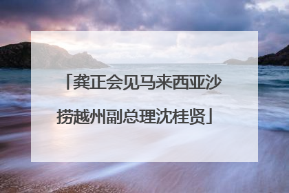 龚正会见马来西亚沙捞越州副总理沈桂贤