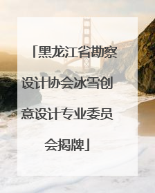 黑龙江省勘察设计协会冰雪创意设计专业委员会揭牌