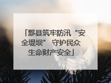黟县筑牢防汛“安全堤坝” 守护民众生命财产安全