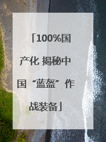100%国产化 揭秘中国“蓝盔”作战装备