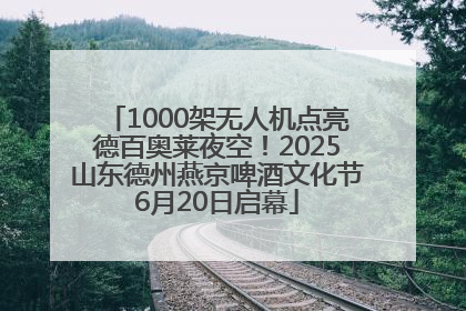 1000架无人机点亮德百奥莱夜空！2025山东德州燕京啤酒文化节6月20日启幕