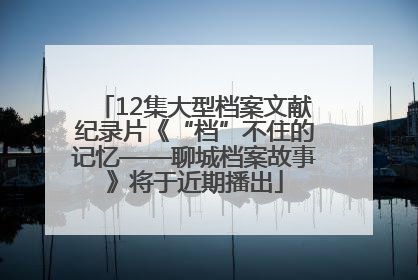 12集大型档案文献纪录片《“档”不住的记忆——聊城档案故事》将于近期播出