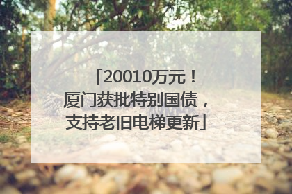 20010万元！厦门获批特别国债，支持老旧电梯更新