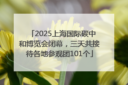 2025上海国际碳中和博览会闭幕，三天共接待各地参观团101个