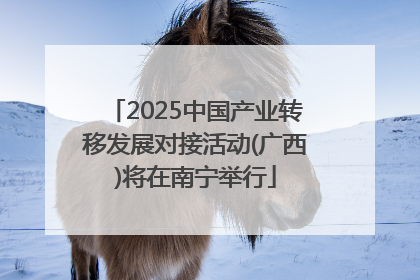 2025中国产业转移发展对接活动(广西)将在南宁举行