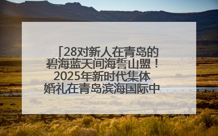28对新人在青岛的碧海蓝天间海誓山盟！2025年新时代集体婚礼在青岛滨海国际中心文明实践广场举行