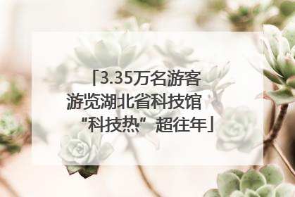 3.35万名游客游览湖北省科技馆 “科技热”超往年