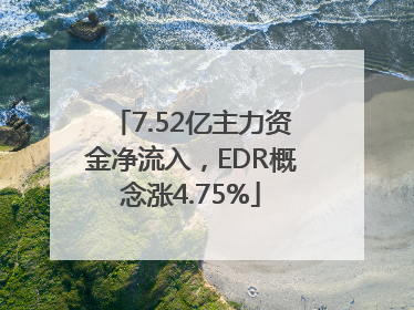 7.52亿主力资金净流入，EDR概念涨4.75%