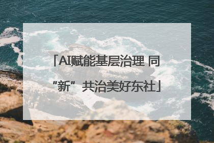 AI赋能基层治理 同“新”共治美好东社