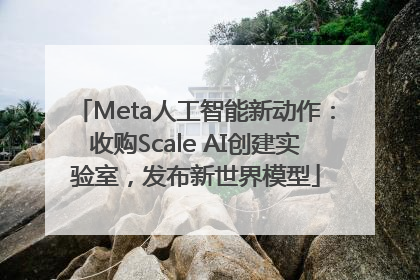 Meta人工智能新动作：收购Scale AI创建实验室，发布新世界模型